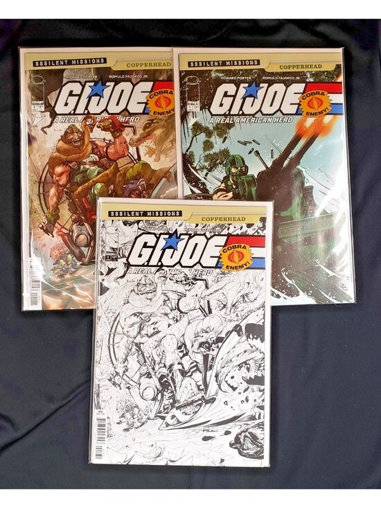 Other - GI Joe SSSilent Missions COPPERHEAD #1 Prestige Variant Set A B & 1:10 Porter